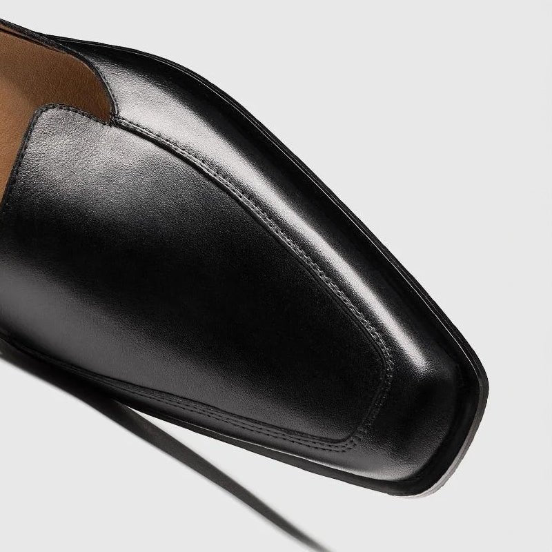 Men's Ankle Strap Leather Sandals | Closed Toe Side