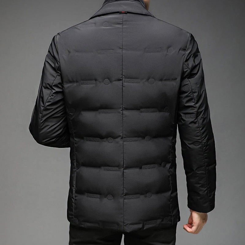 Men's Blazer-Collar Down Winter Jacket | Duck Down Detail