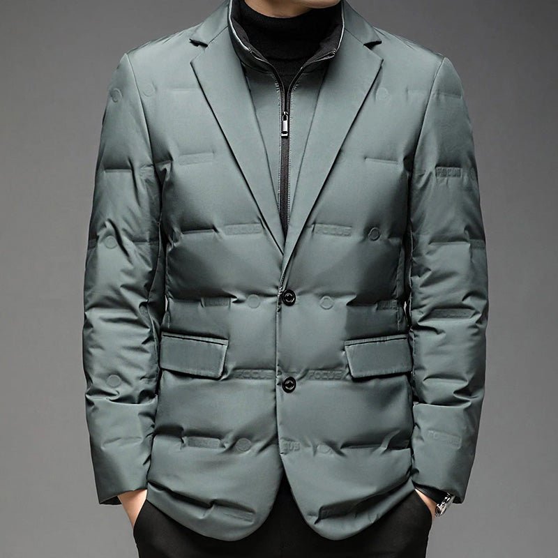 Men's Blazer-Collar Down Winter Jacket | Duck Down Hero