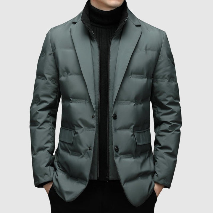 Men's Blazer-Style Piumino Jacket | Winter Puffer Detail