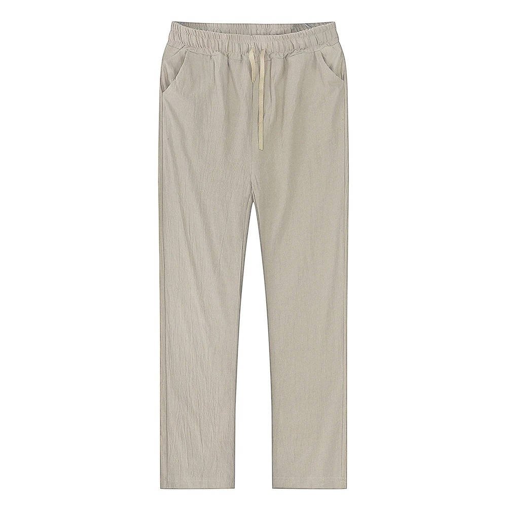 Men's Breathable Lightweight Linen Pants | Color-Block Back