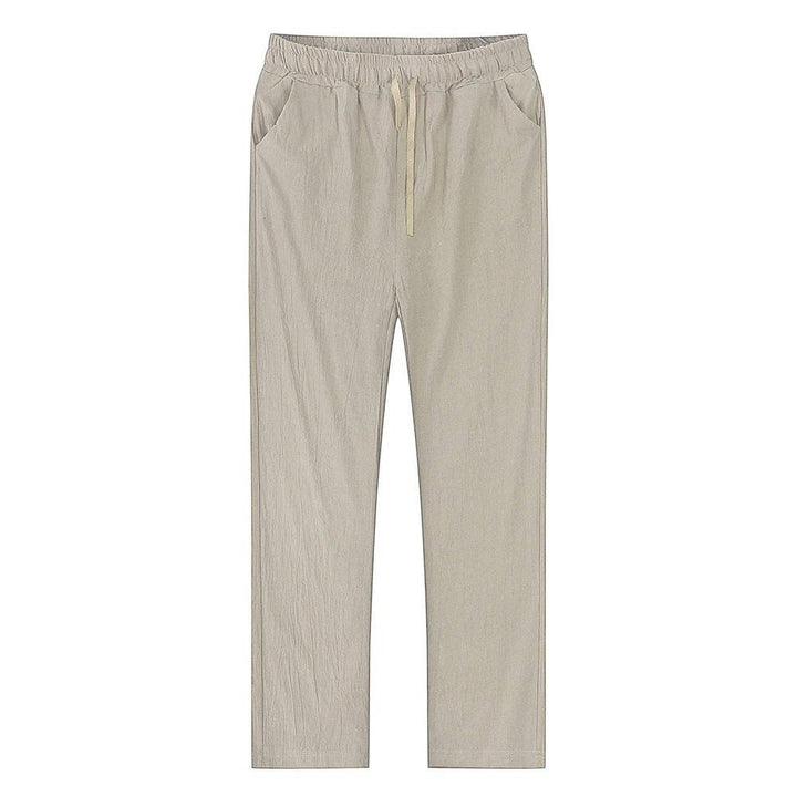 Men's Breathable Lightweight Linen Pants | Color-Block Back