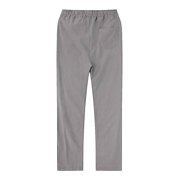 Men's Breathable Lightweight Linen Pants | Color-Block View 14