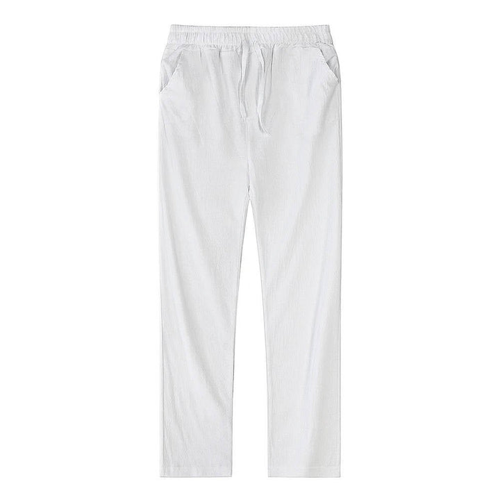 Men's Breathable Lightweight Linen Pants | Color-Block View 17