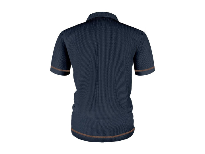 Men's Breathable Modern Waffle Polo Top Full