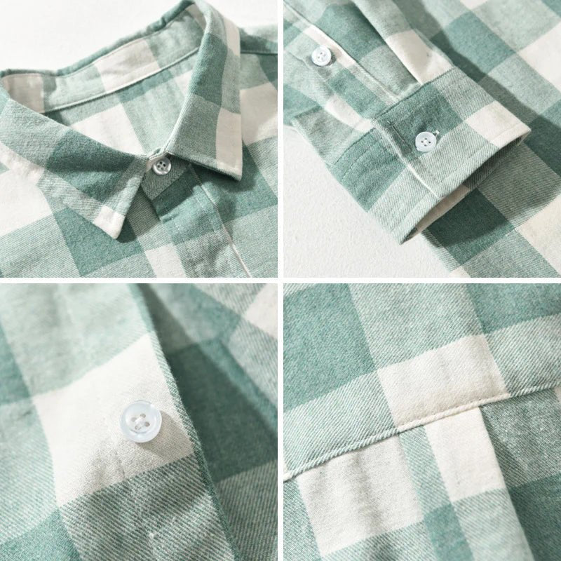 Men's Brushed Cotton Check Shirt | Gingham Back
