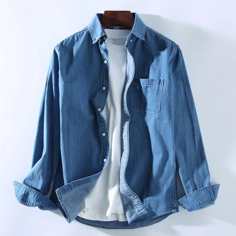 Men's Button-Down Denim Shirt | Cotton Classic Fit Hero