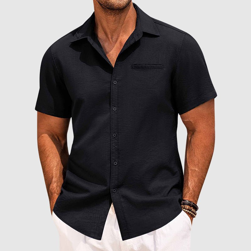 Men's Button-Down Summer Shirt | Chest Pocket Lifestyle