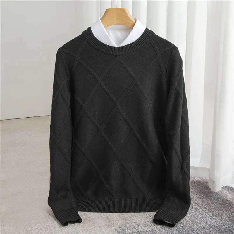 Men's Cable Knit Wool Sweater | Classic Lifestyle
