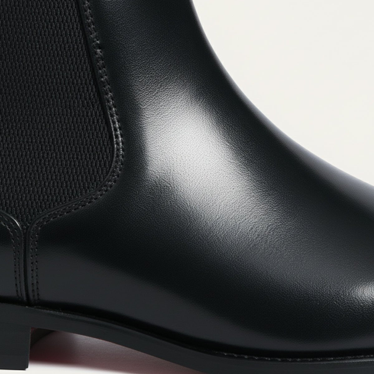 Men's Cap Toe Faux Leather Chelsea Boots | Slip-On Detail