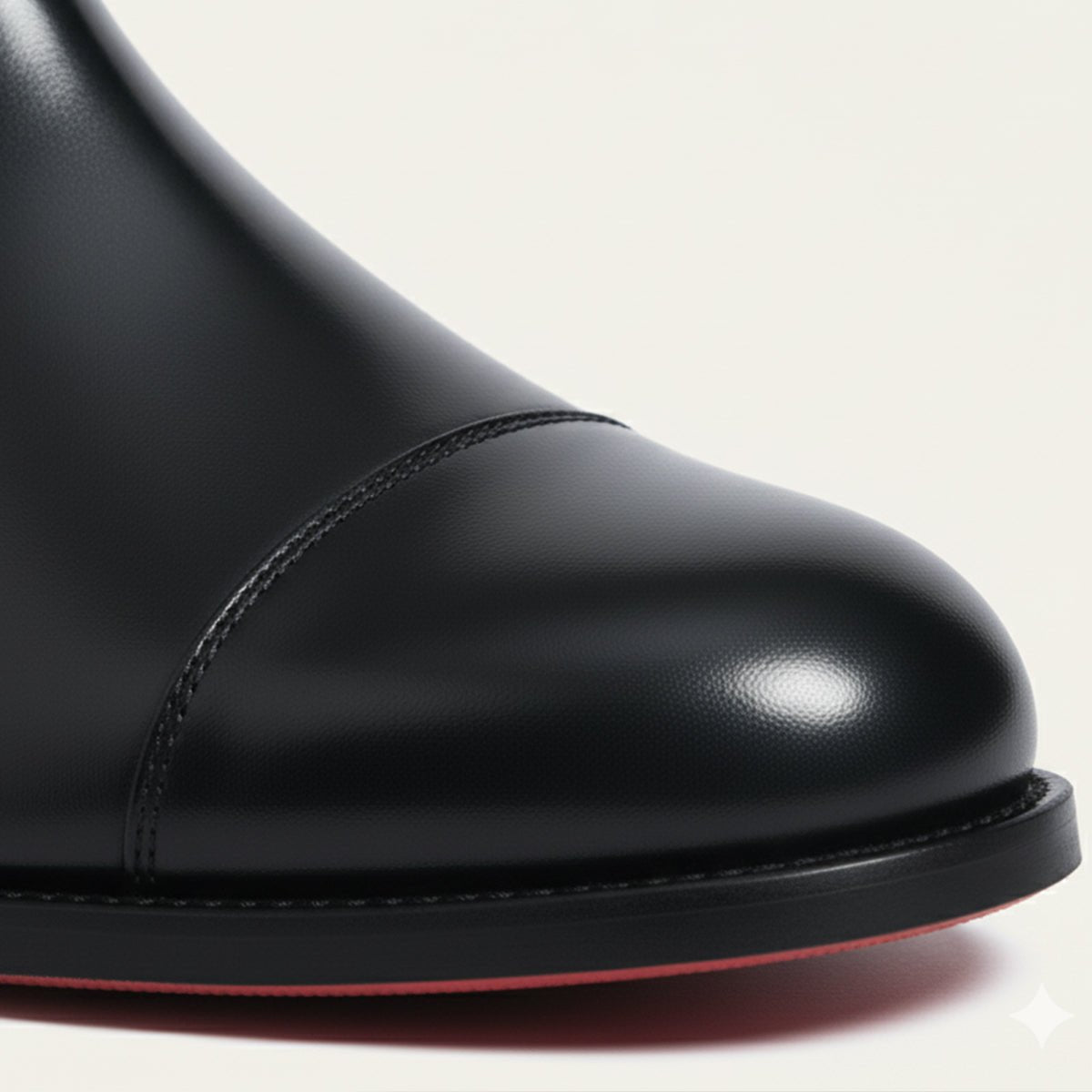 Men's Cap Toe Faux Leather Chelsea Boots | Slip-On Side