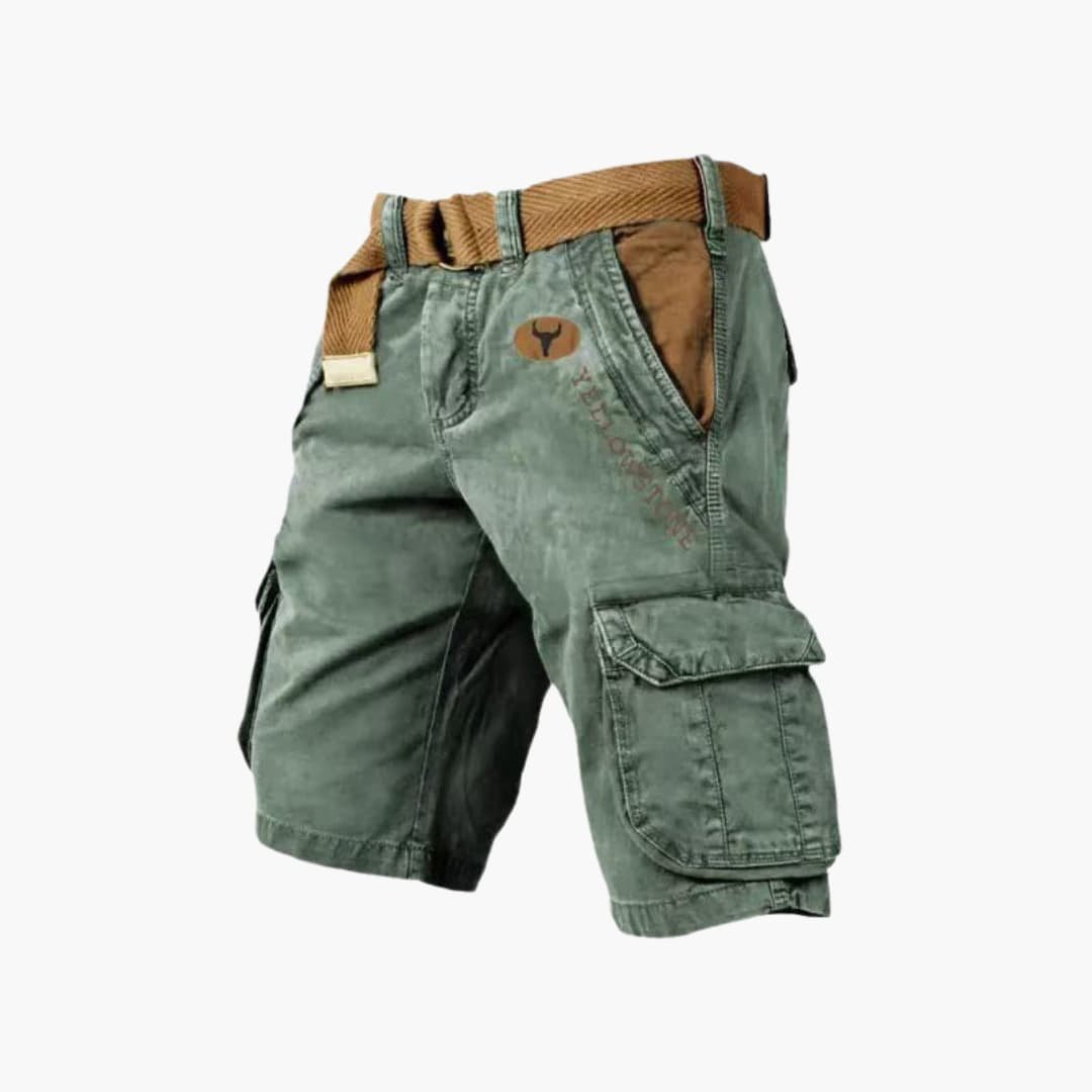 Men's Cargo Shorts with Belt | Multiple Pockets Angle