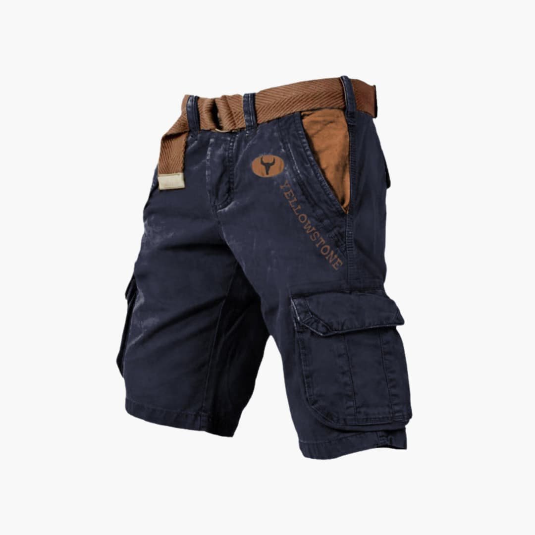 Men's Cargo Shorts with Belt | Multiple Pockets Front