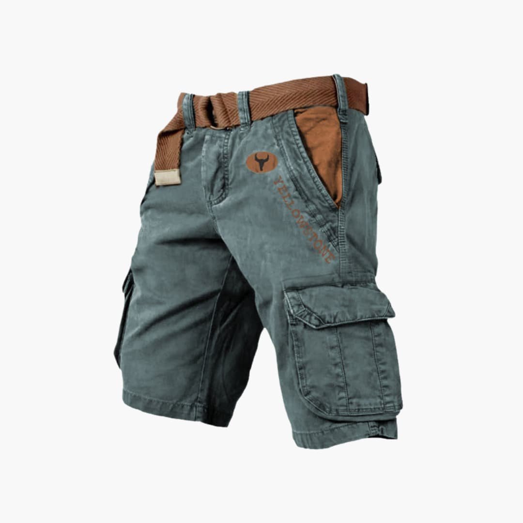 Men's Cargo Shorts with Belt | Multiple Pockets Side