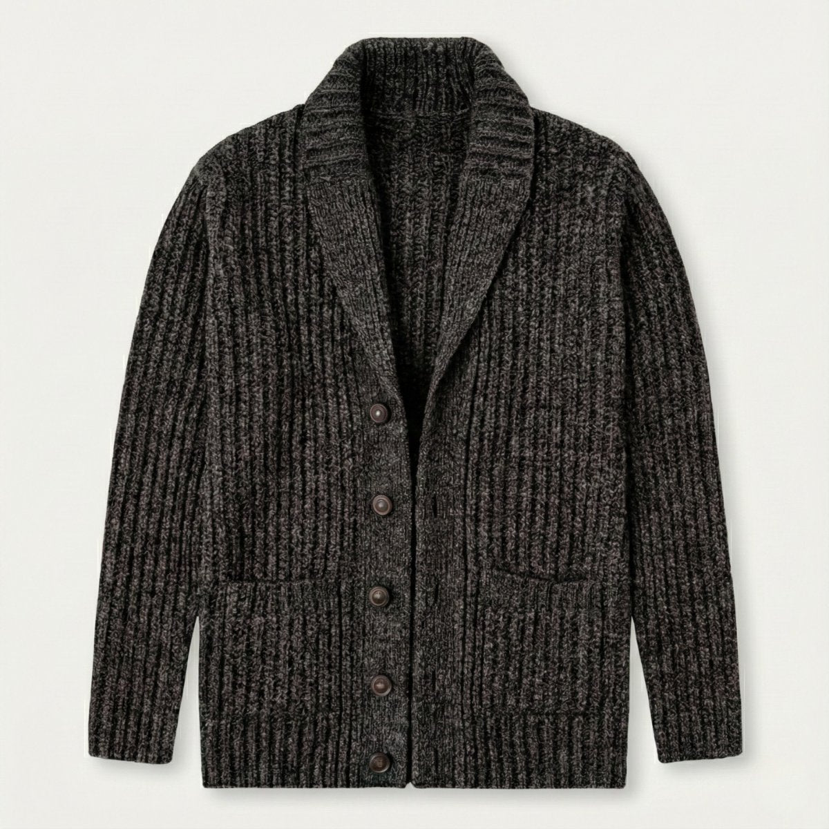 Men's Chunky Knit Shawl Collar Cardigan | Cable-Knit Winter Full