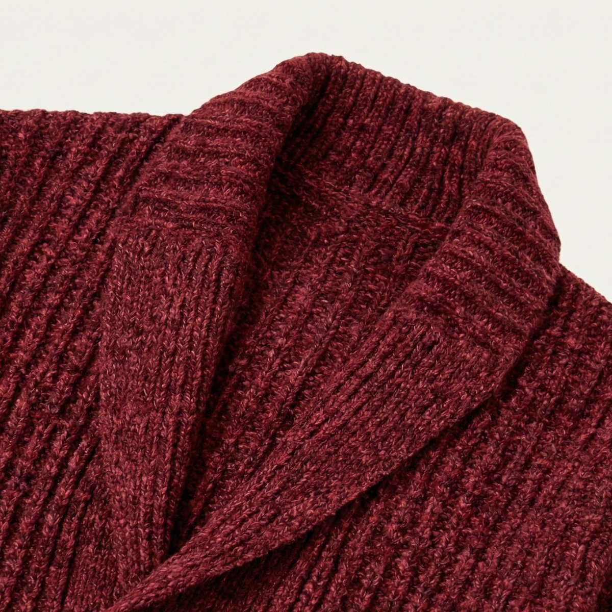 Men's Chunky Knit Shawl Collar Cardigan | Cable-Knit Winter View 13