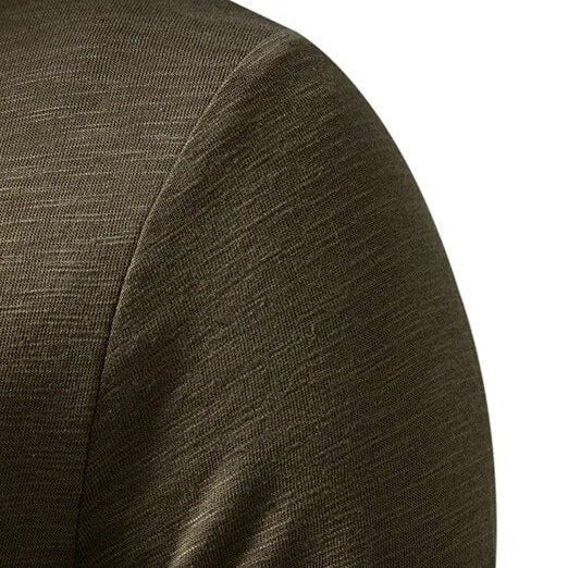 Men's Classic Cotton Henley | Slim Fit Angle