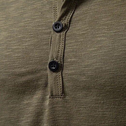 Men's Classic Cotton Henley | Slim Fit Lifestyle