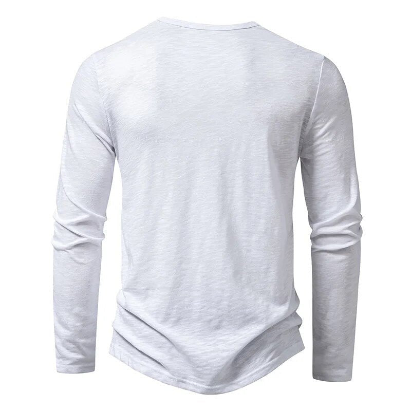 Men's Classic Cotton Henley | Slim Fit View 11