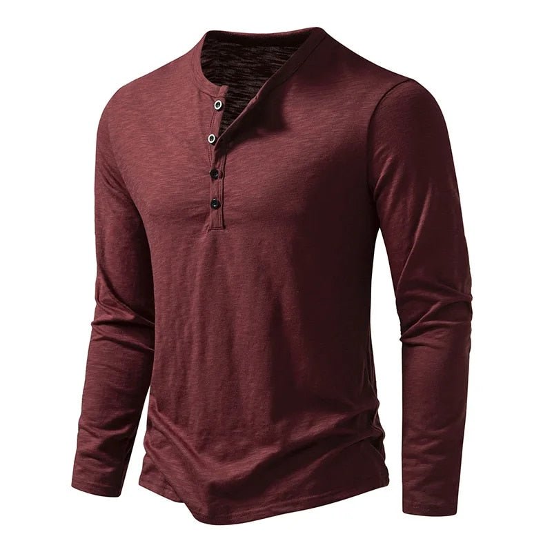 Men's Classic Cotton Henley | Slim Fit View 12