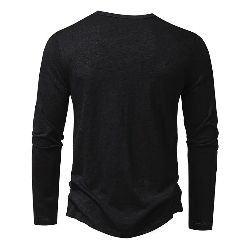 Men's Classic Cotton Henley | Slim Fit View 17