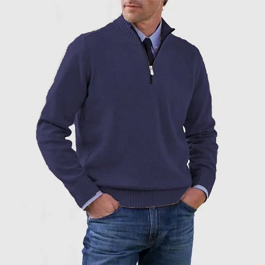 Men's Classic Half Zip Sweater | Tailored Knit Layering Fit Alternate