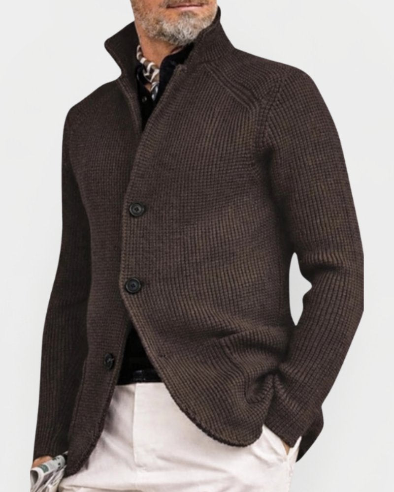 Men's Cozy Coat | Stand Collar Relaxed Fit Back