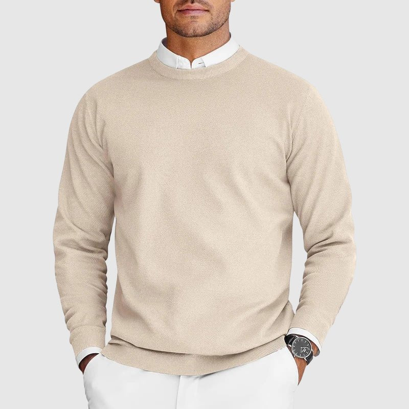 Men's Crew Neck Sweater | Casual Knit Detail