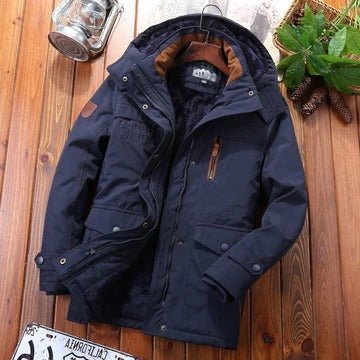 Men's Detachable Hood Hooded Winter Jacket | Insulated Detail