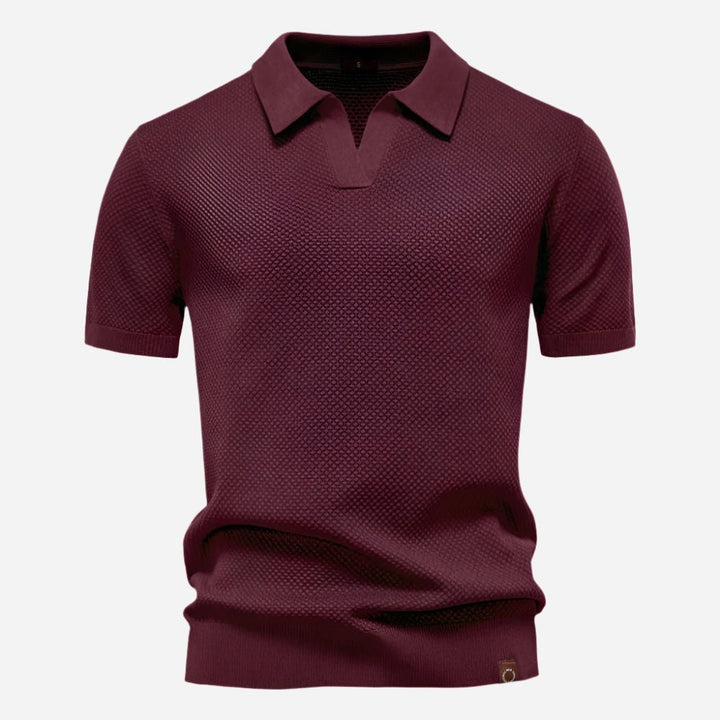 Men's Diamond Knit Polo Top Full