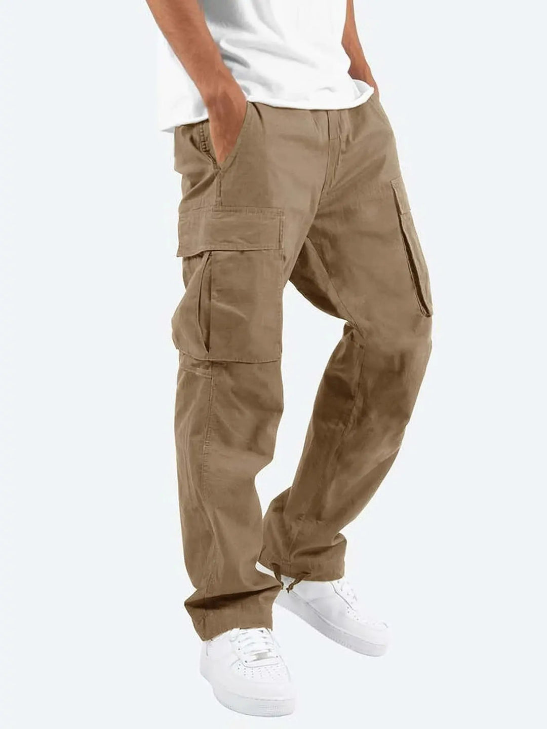 Men's Drawstring Cargo Pants Back