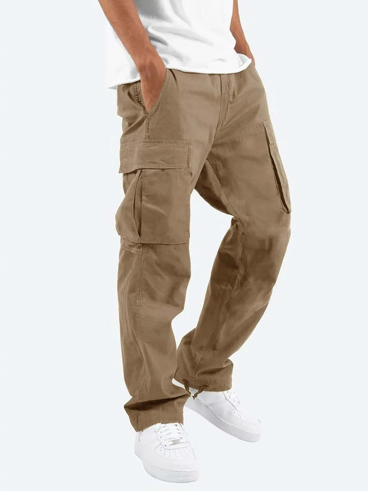 Men's Drawstring Cargo Pants Back