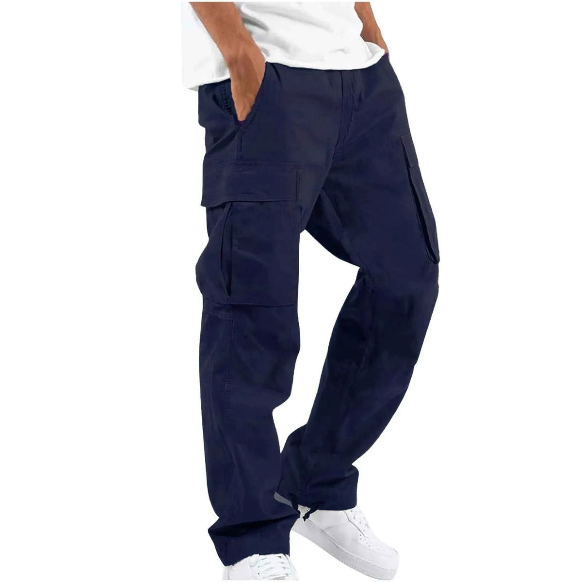 Men's Drawstring Cargo Pants Close Up