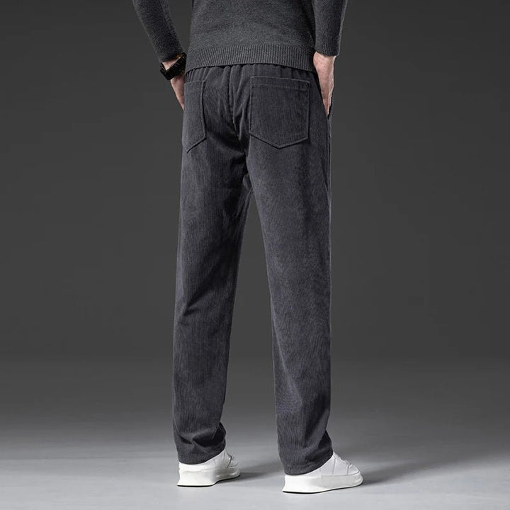 Men's Drawstring Corduroy Chinos | Tailored Casual Fit Detail