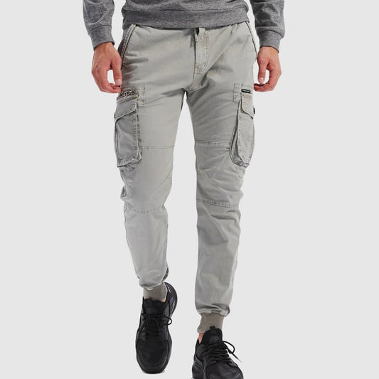 Men's Drawstring Cuffed Cargo Joggers | Relaxed Everyday Fit Front