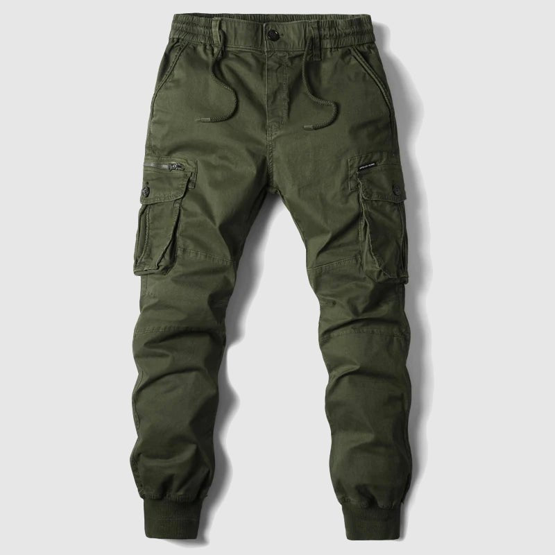 Men's Drawstring Cuffed Cargo Joggers | Relaxed Everyday Fit Side