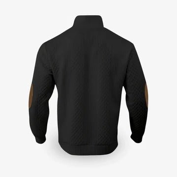 Men's Elbow Patch Pullover Sweater | Warm Knit Lifestyle