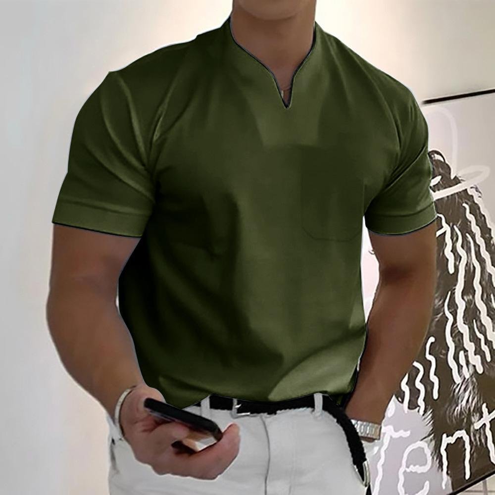 Men's Elegant Casual V-Neck Polo Shirts | Smart Everyday Alternate