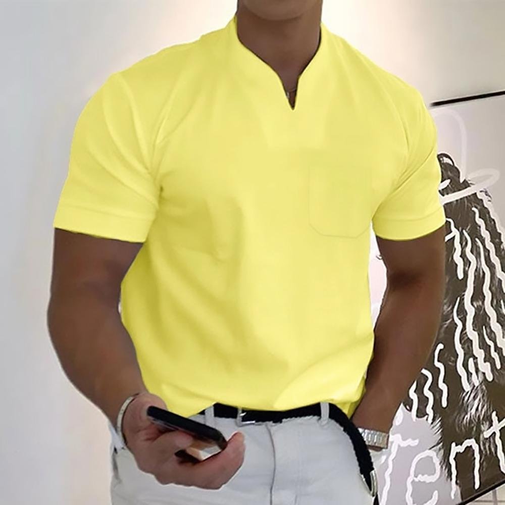 Men's Elegant Casual V-Neck Polo Shirts | Smart Everyday Back
