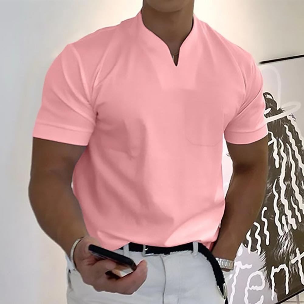 Men's Elegant Casual V-Neck Polo Shirts | Smart Everyday Detail