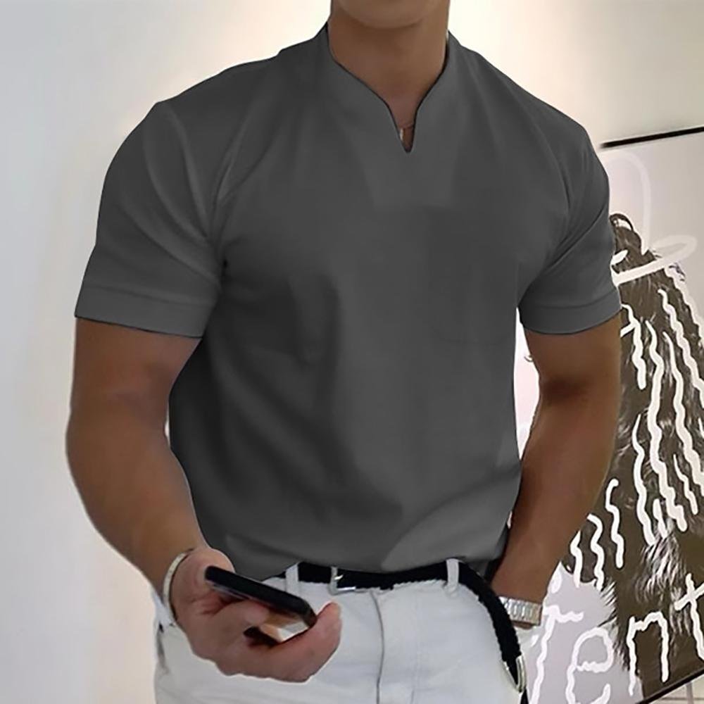 Men's Elegant Casual V-Neck Polo Shirts | Smart Everyday Full