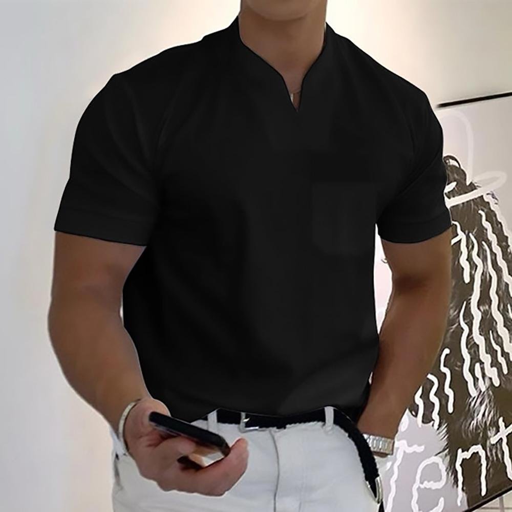 Men's Elegant Casual V-Neck Polo Shirts | Smart Everyday Lifestyle