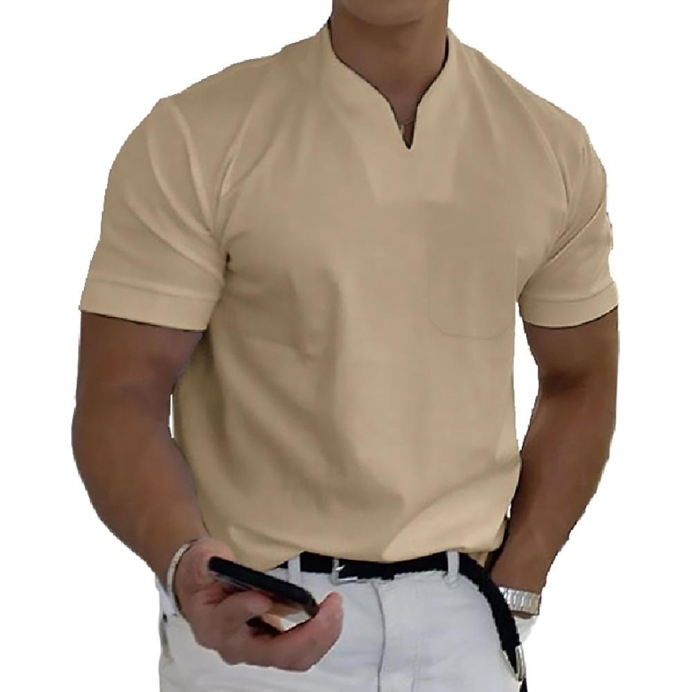 Men's Elegant Casual V-Neck Polo Shirts | Smart Everyday Side