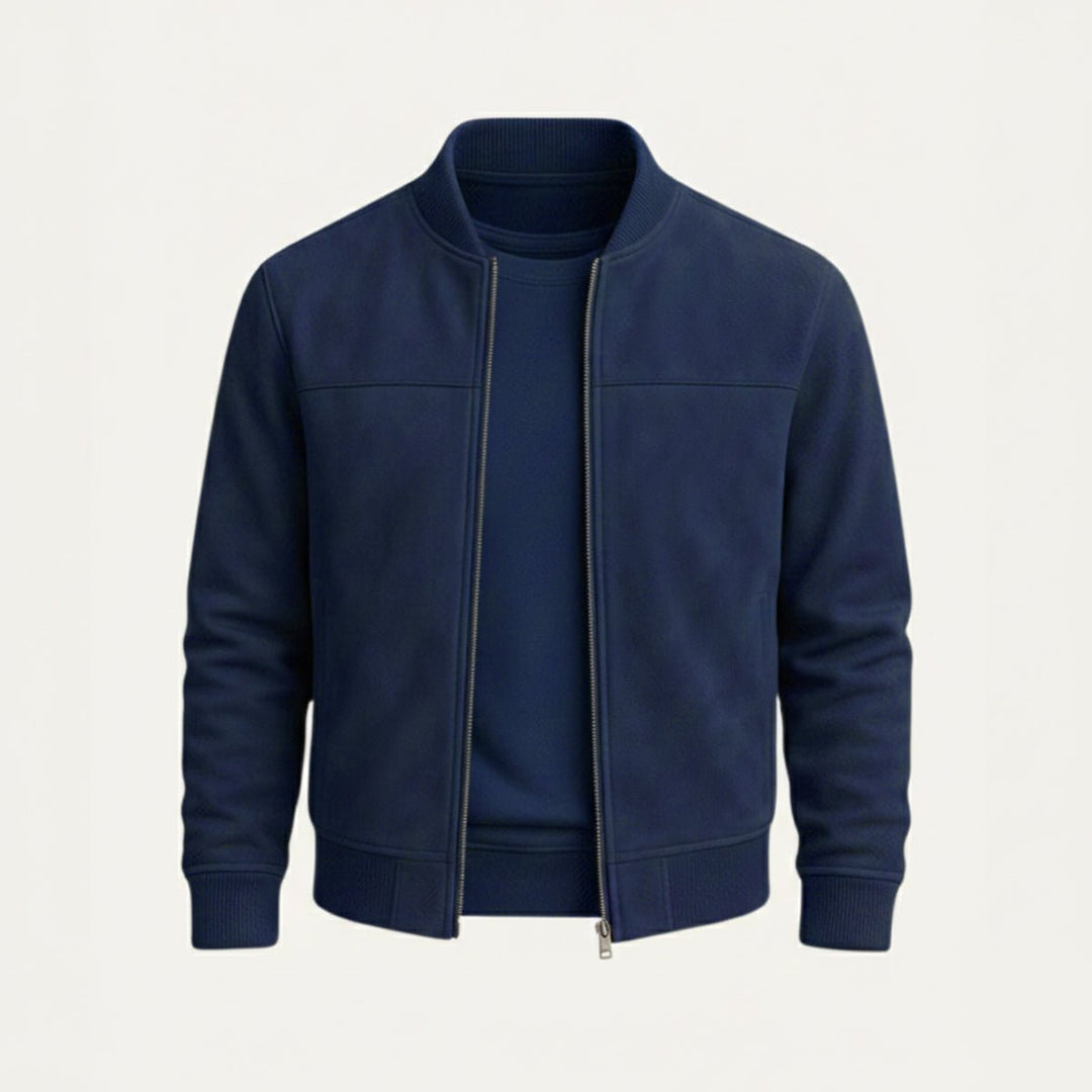 Men's Elegant Jacket | Ribbed Collar Smart Fit Angle