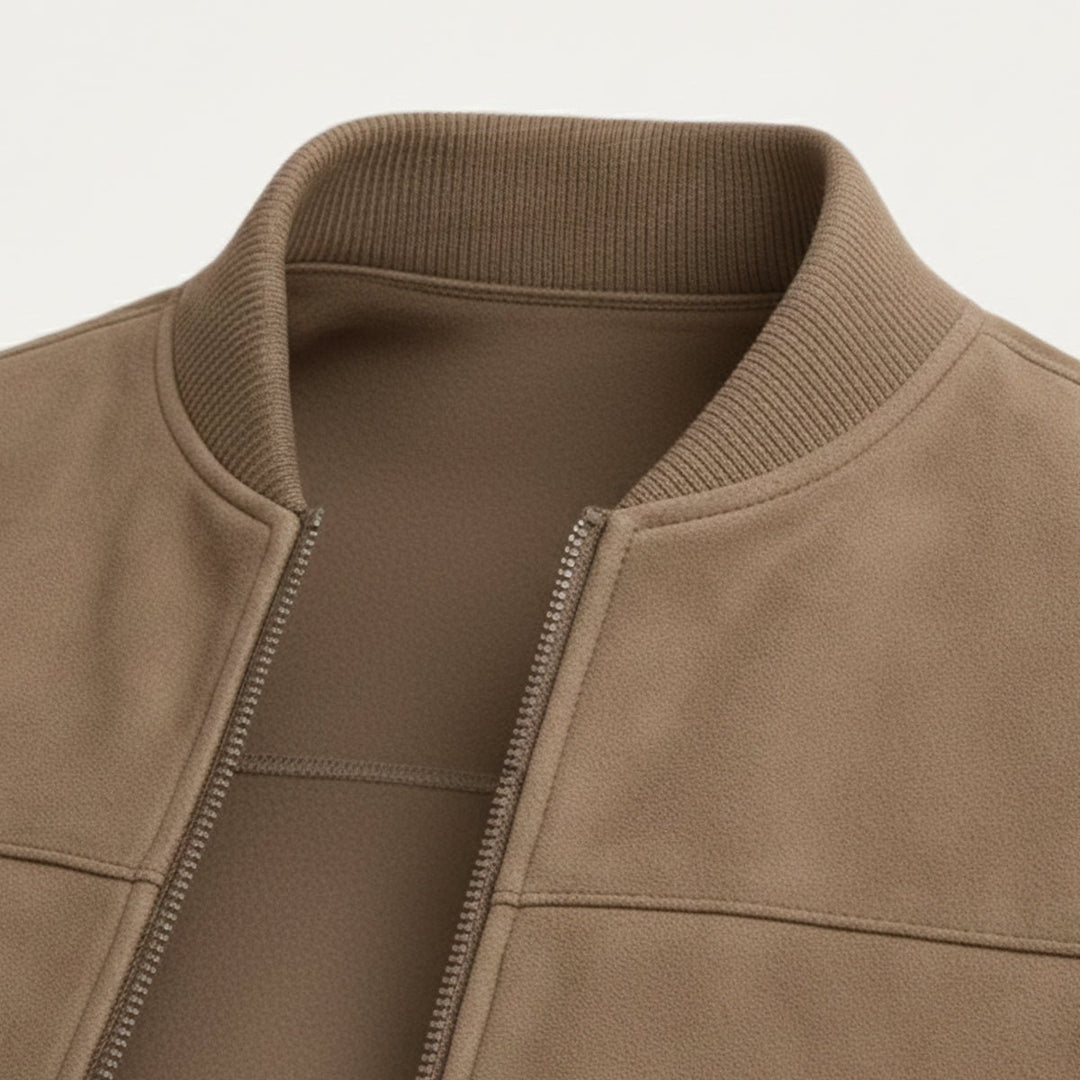 Men's Elegant Jacket | Ribbed Collar Smart Fit Detail