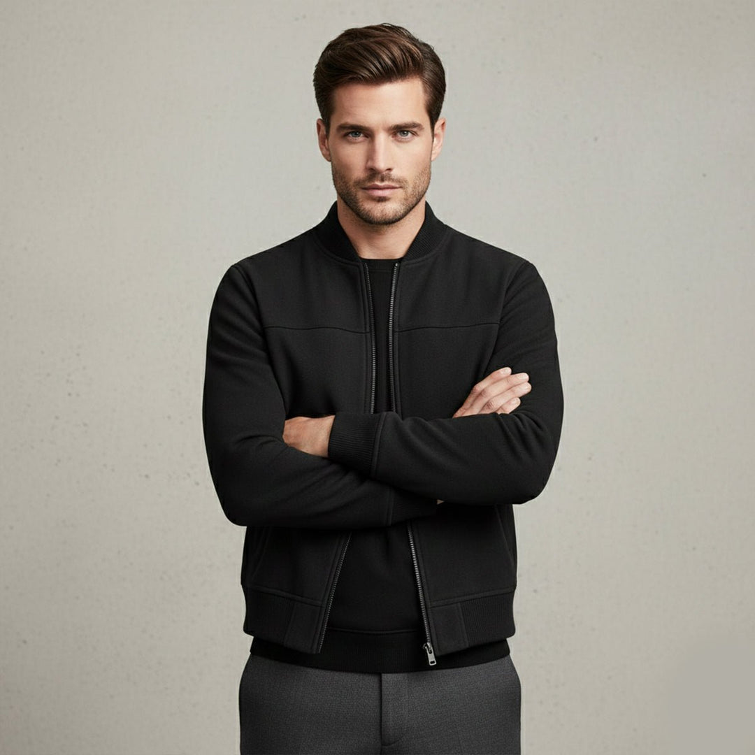 Men's Elegant Jacket | Ribbed Collar Smart Fit Lifestyle