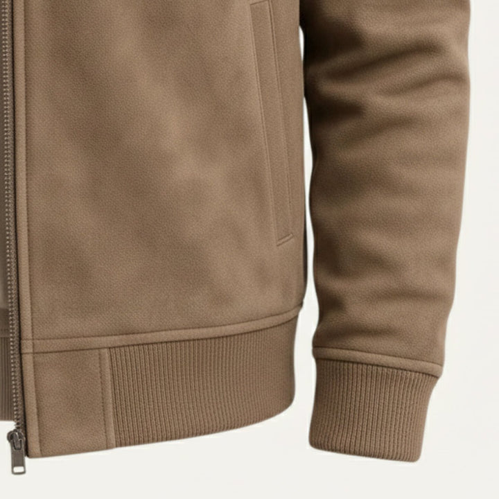 Men's Elegant Jacket | Ribbed Collar Smart Fit Side