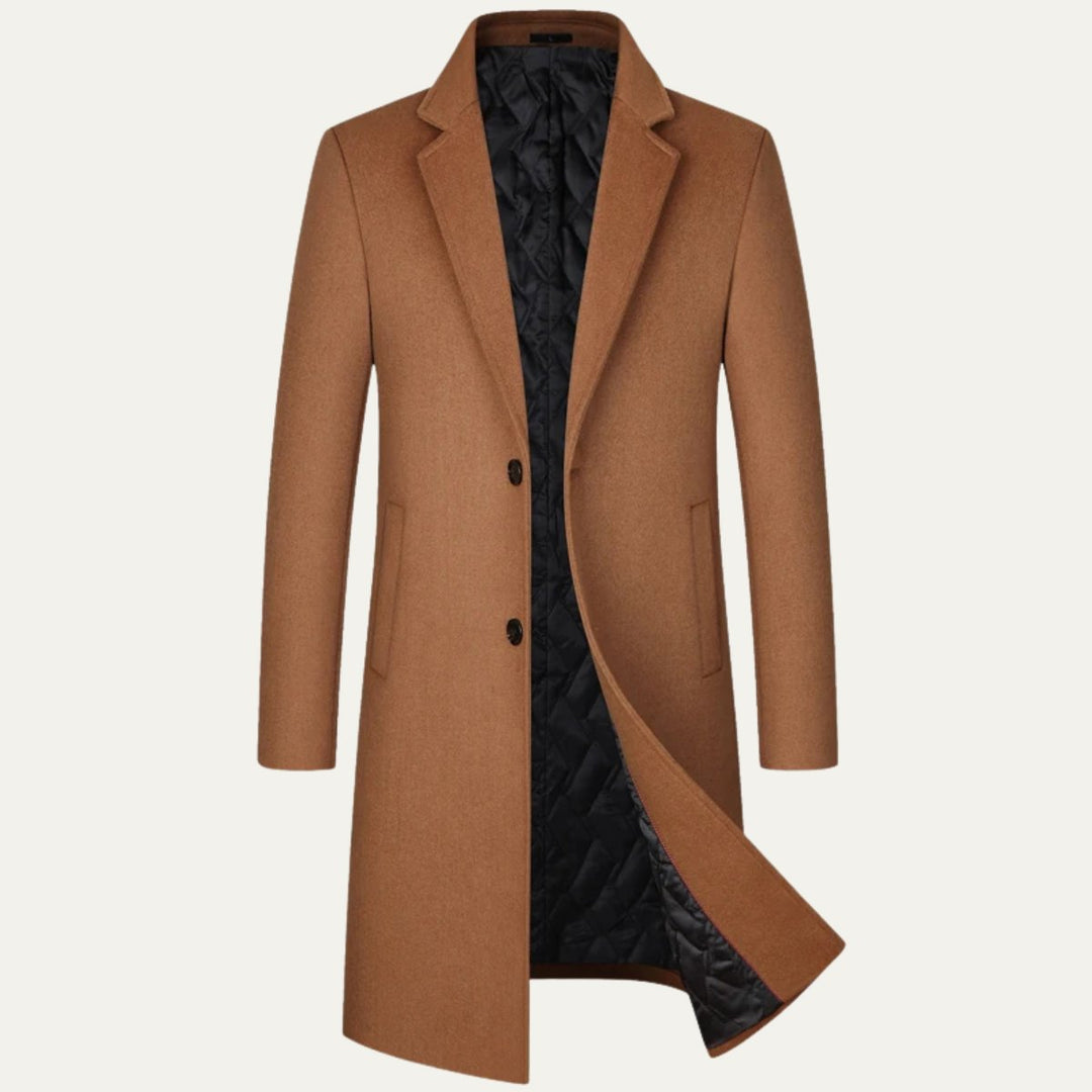 Men's Elegant Long Winter Coat | Single-Breasted Smart Fit Full
