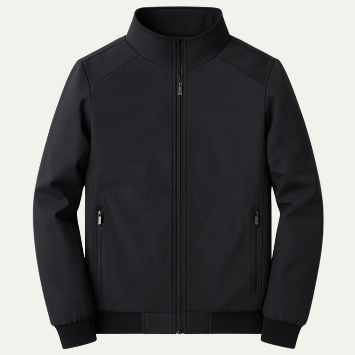 Men's Elegant Warm Lined Jacket | Fleece Bomber Collar Detail