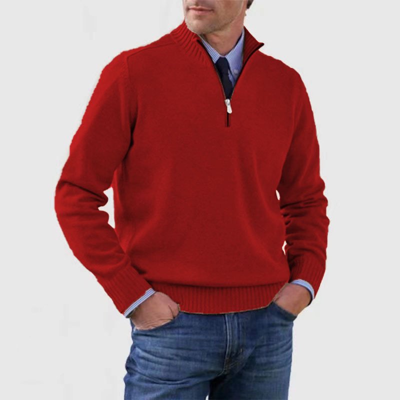 Men's Everyday Zip-Up Sweater | Quarter-Zip Mock Neck Fit Hero